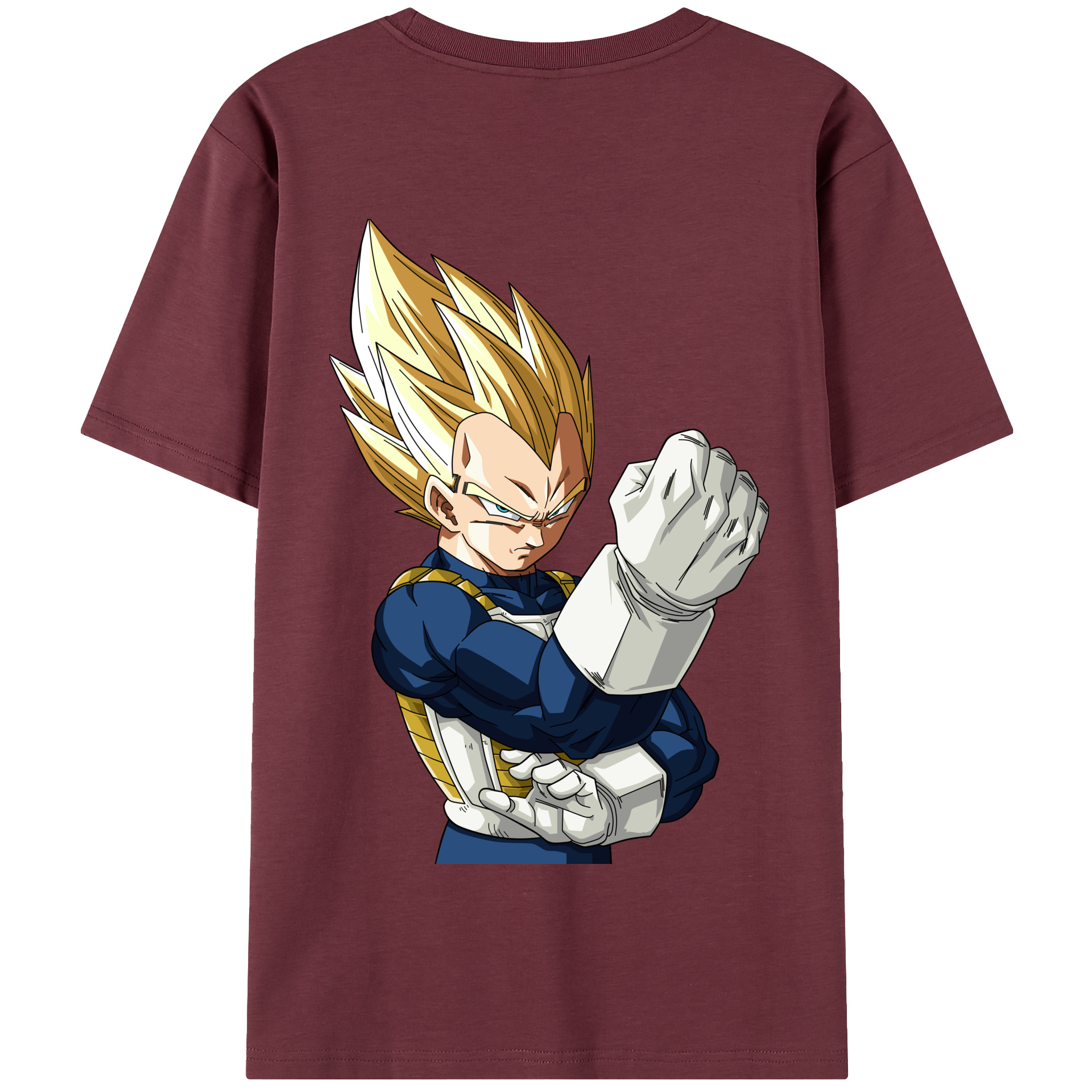 （画像用） ドラゴンボール ベジータ四世（Bejīta Yonsei）DRAGON BALL Vegeta IV 綿100％半袖Tシャツ（背面プリント）